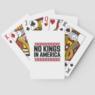 No Kings In America USA Minimal Clean Playing Cards