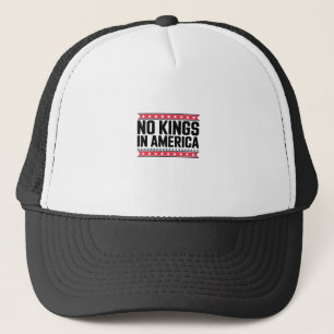 No Kings In America USA Minimal Clean Trucker Hat