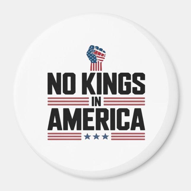 No Kings In America USA Retro Classic Magnet (Front)