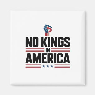 No Kings In America USA Retro Classic Magnet