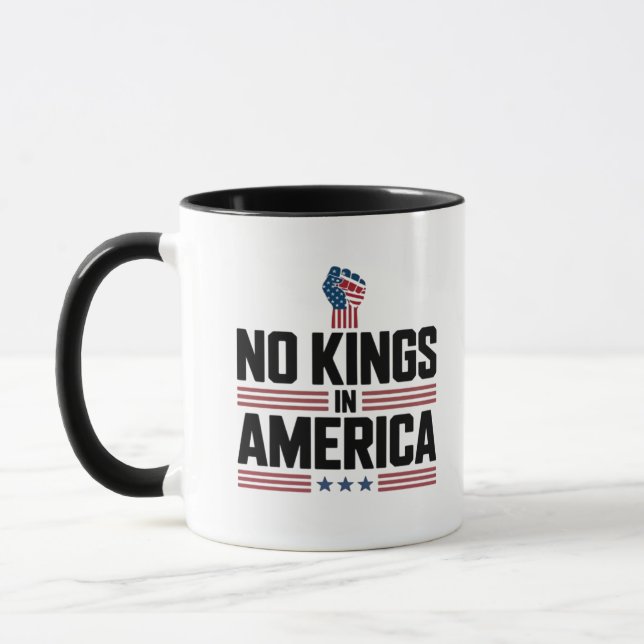 No Kings In America USA Retro Classic Mug (Left)