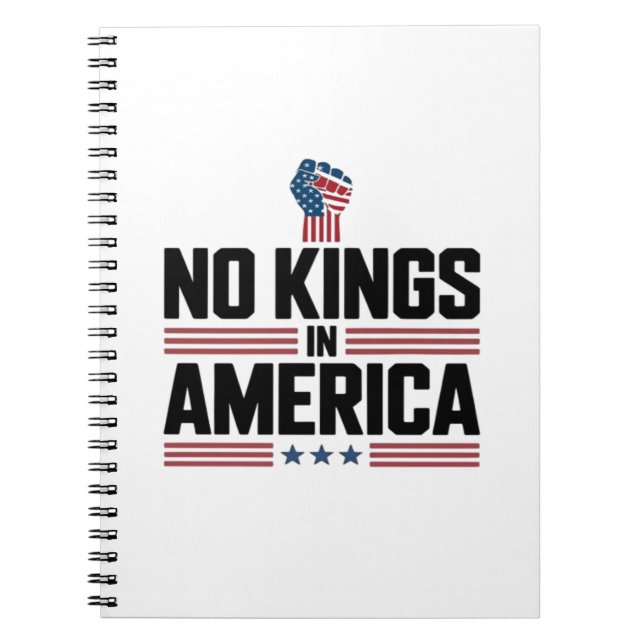 No Kings In America USA Retro Classic Notebook (Front)