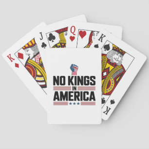 No Kings In America USA Retro Classic Playing Cards