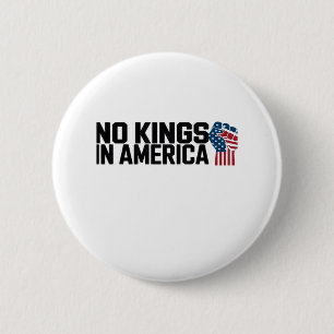No Kings In America USA Vintage Graphic 6 Cm Round Badge