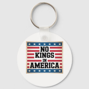 No Kings In America USA Vintage Graphic Key Ring