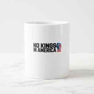 No Kings In America USA Vintage Graphic Large Coffee Mug