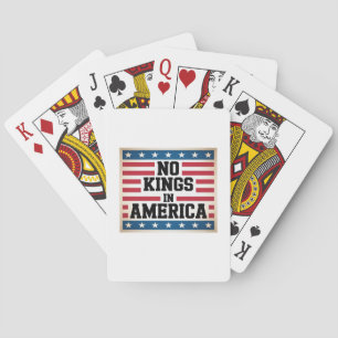 No Kings In America USA Vintage Graphic Playing Cards