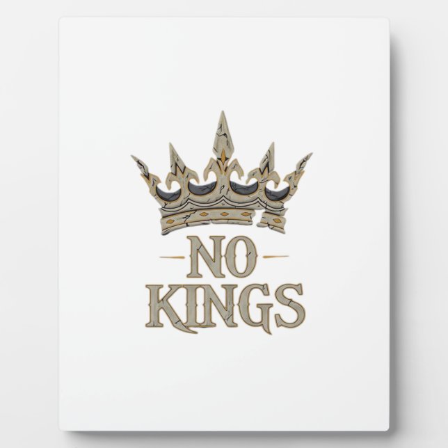 No Kings In America Vintage Graphic Plaque (Front)