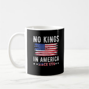 No Kings In America Vintage Patriotic Independence Coffee Mug