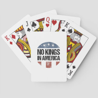No Kings In America Vintage Patriotic No Kings Cre Playing Cards