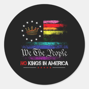 No Kings In America We The People 1776 Political M Classic Round Sticker