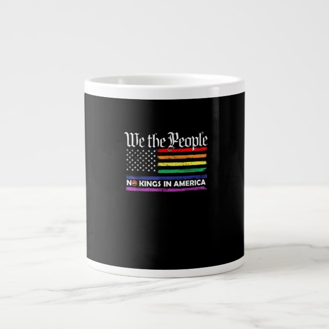 No Kings In America We The People Creative Design Large Coffee Mug (Front)