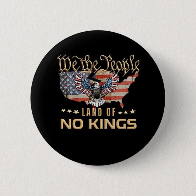 No Kings In America We The People Creative Style 6 Cm Round Badge (Front)