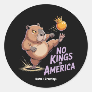 No Kings In America We The People Funny Political Classic Round Sticker