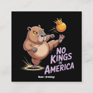 No Kings In America We The People Funny Political  Square Business Card