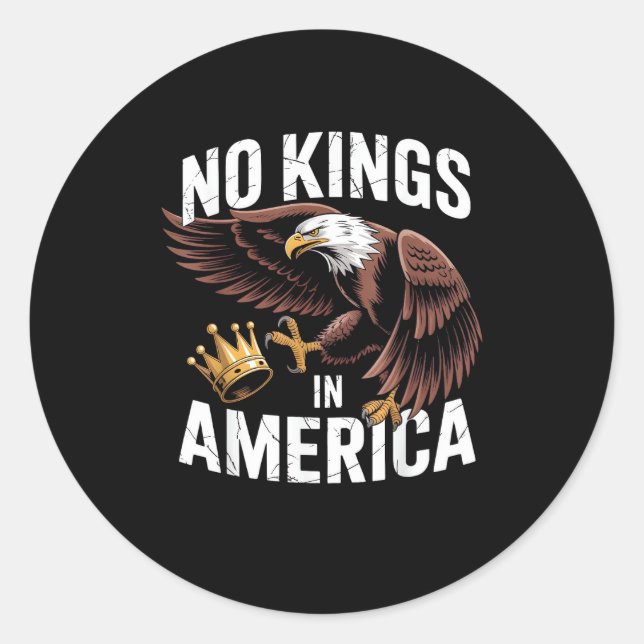 No Kings In America We The People Patriotic Style Classic Round Sticker (Front)