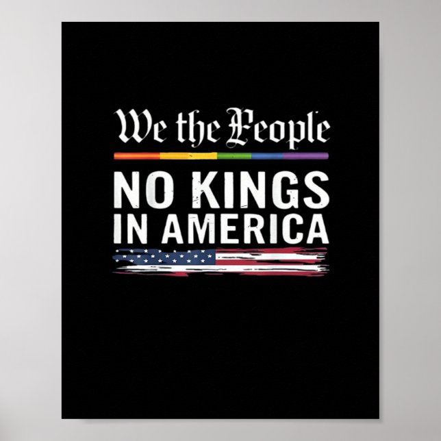 No Kings In America We The People Political Americ Poster (Front)