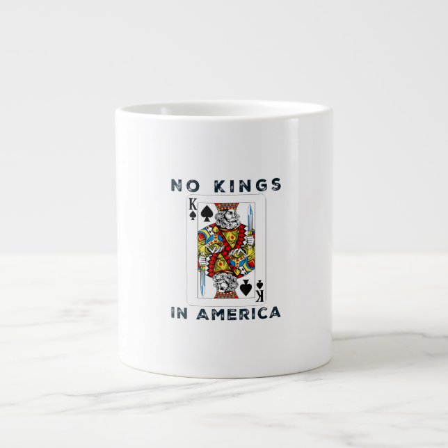 No Kings In America We The People Political Creati Large Coffee Mug (Front)