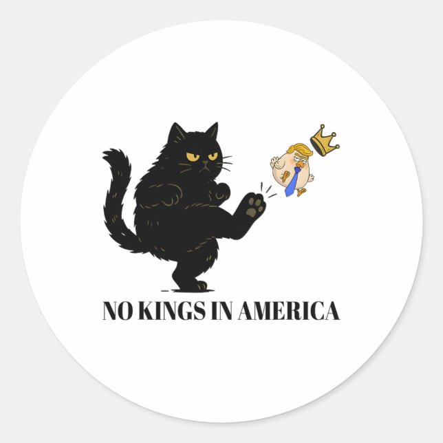 No Kings In America We The People Political For Me Classic Round Sticker (Front)