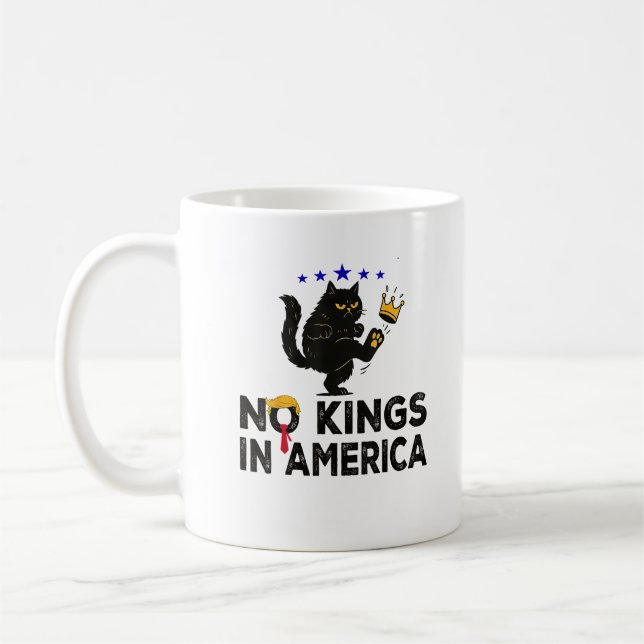 No Kings In America We The People Political Minima Coffee Mug (Left)