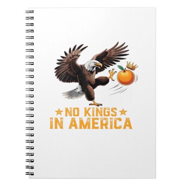 No Kings In America We The People Political Retro  Notebook (Front)
