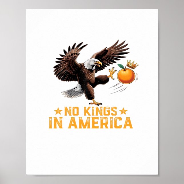 No Kings In America We The People Political Retro  Poster (Front)