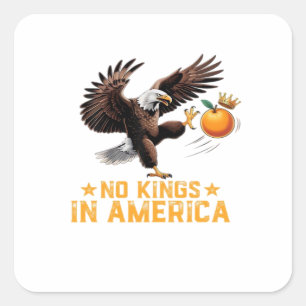 No Kings In America We The People Political Retro  Square Sticker