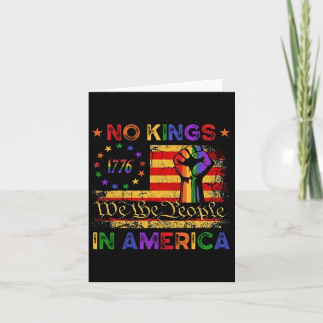 No Kings In America We The People Political Shirt  Card (Front)