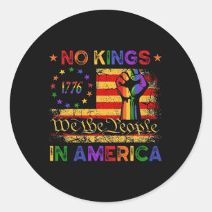 No Kings In America We The People Political Shirt  Classic Round Sticker