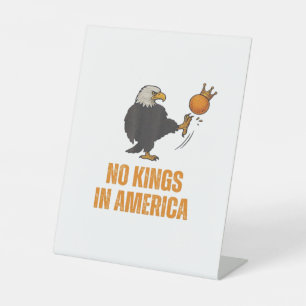 No Kings In America We The People Political Vintag Pedestal Sign