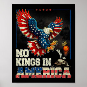 No Kings In America We The People Political Vintag Poster