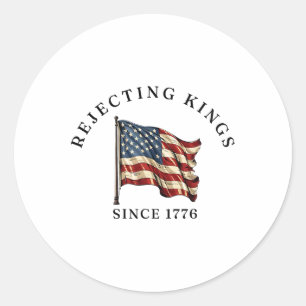 No Kings In America We The People Resist Usa Flag Classic Round Sticker