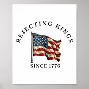 No Kings In America We The People Resist Usa Flag  Poster