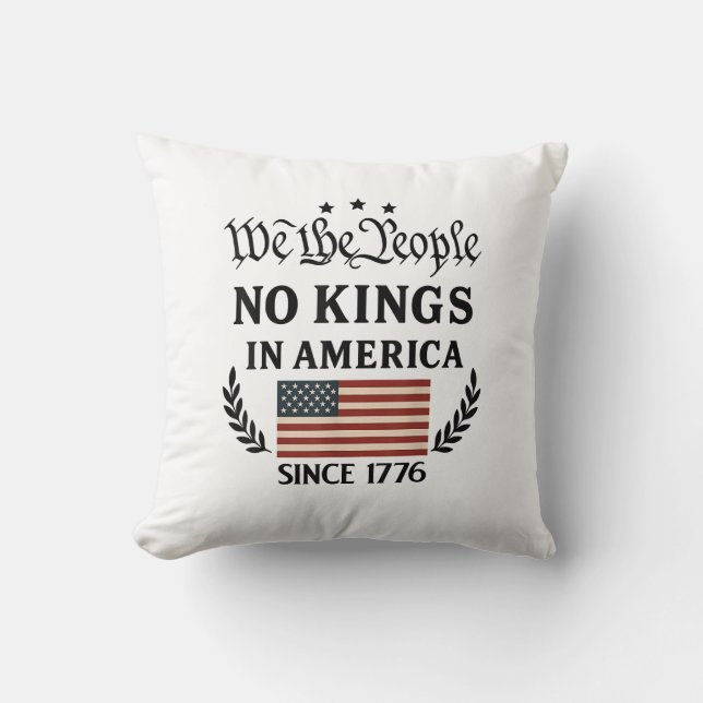 No Kings In America We The People Retro Classic Cushion (Front)