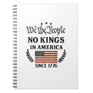 No Kings In America We The People Retro Classic Notebook