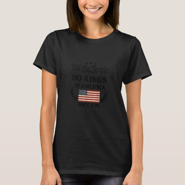 No Kings In America We The People Retro Classic T-Shirt (Front)