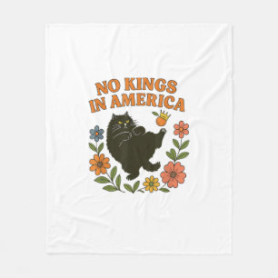 No Kings In America We The People Retro For Girl C Fleece Blanket