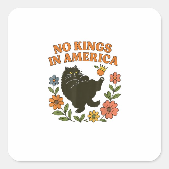 No Kings In America We The People Retro For Girl C Square Sticker (Front)