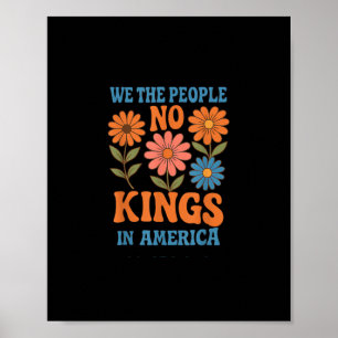 No Kings In America We The People Retro Lovers Poster
