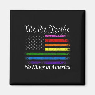 No Kings In America We The People Us Flag Magnet