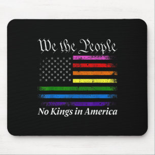 No Kings In America We The People Us Flag Mouse Mat