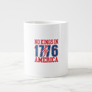 No Kings In America We The People Vintage Large Coffee Mug
