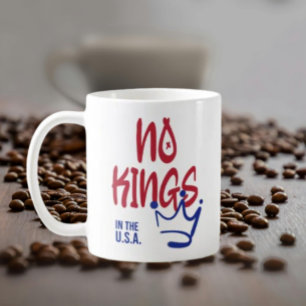 No Kings in the U.S.A. Classic Mug – Red & Blue