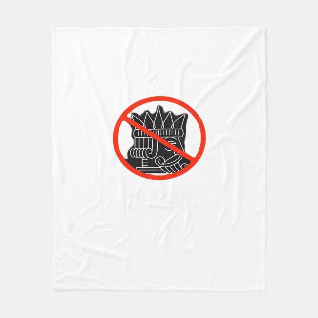 No Kings In The USA America Say No King Classic Re Fleece Blanket (Front)