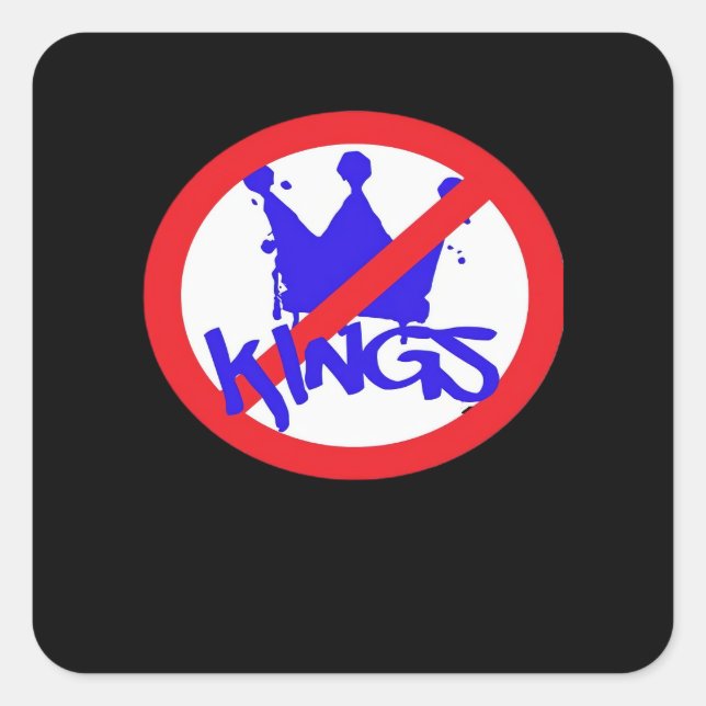 No Kings In The USA Classic Square Sticker (Front)