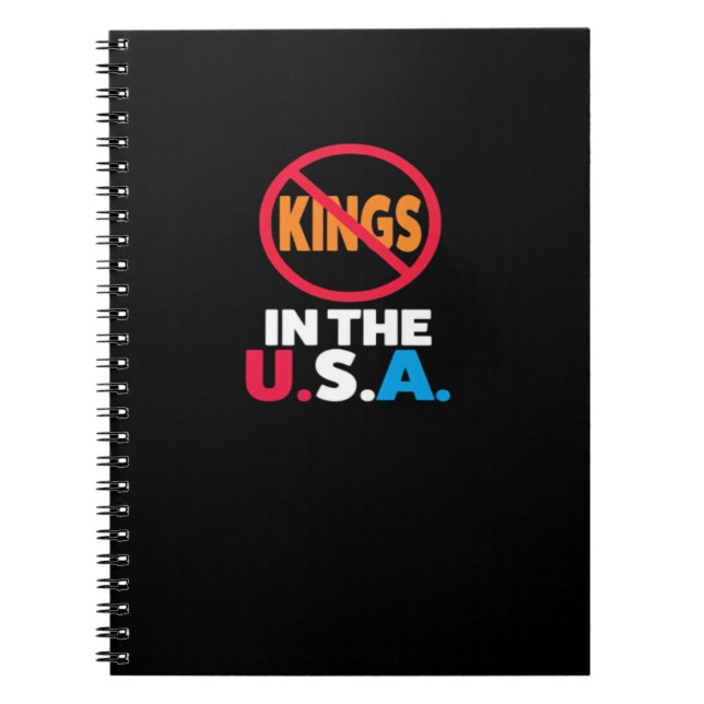 No Kings In The USA Notebook (Front)