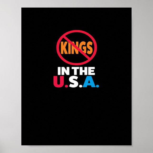 No Kings In The USA Poster (Front)