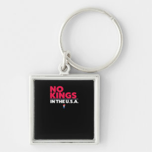 No Kings In The USA Trendy Graphic Key Ring
