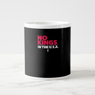 No Kings In The USA Trendy Graphic Large Coffee Mug