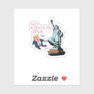 No Kings In USA Statue Of Kicking Out Fump Classic